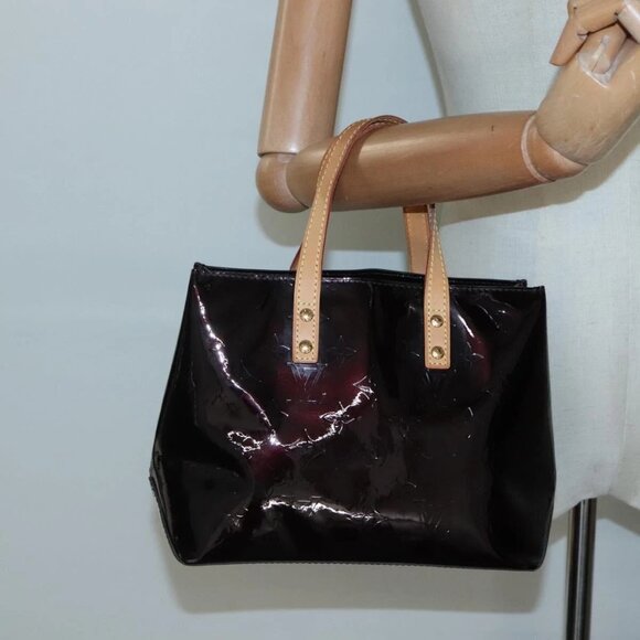 LOUIS VUITTON Monogram Vernis Reade PM Hand Bag Amarante M91993 LV Auth 134516 - Picture 1 of 15